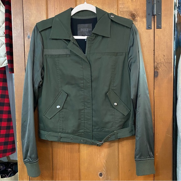 PAIGE Jackets & Blazers - PAIGE Cheryl Olive Green Bomber Jacket Small